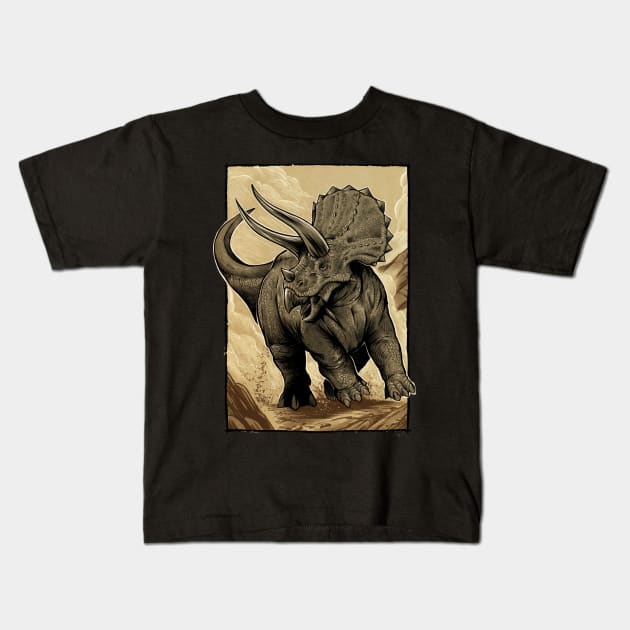 Triceratops horridus Kids T-Shirt by AdamWorks